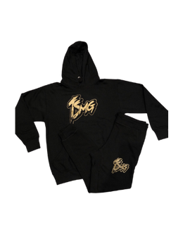 Black "TrackStarzMusicGroup" Jogger Suit