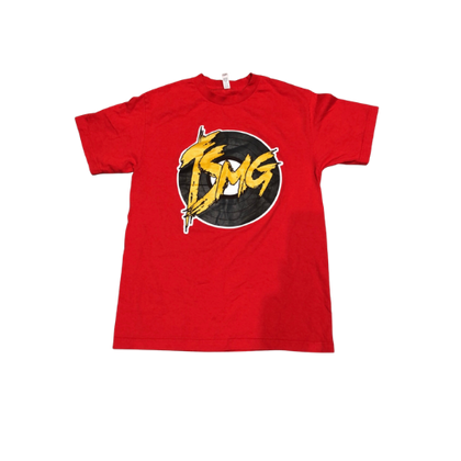 Red "TrackStarzMusicGroup" T-Shirt